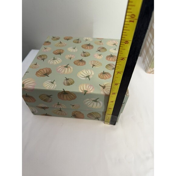Bundle 3 NEW :FALL Decorative Gift Boxes Lidded Nested Box Sizes - Picture 10 of 16